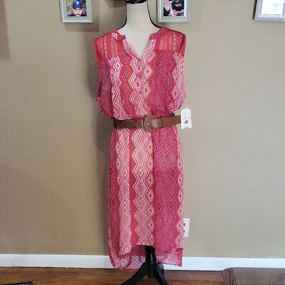 Faded Glory Geometric Pattern Dress